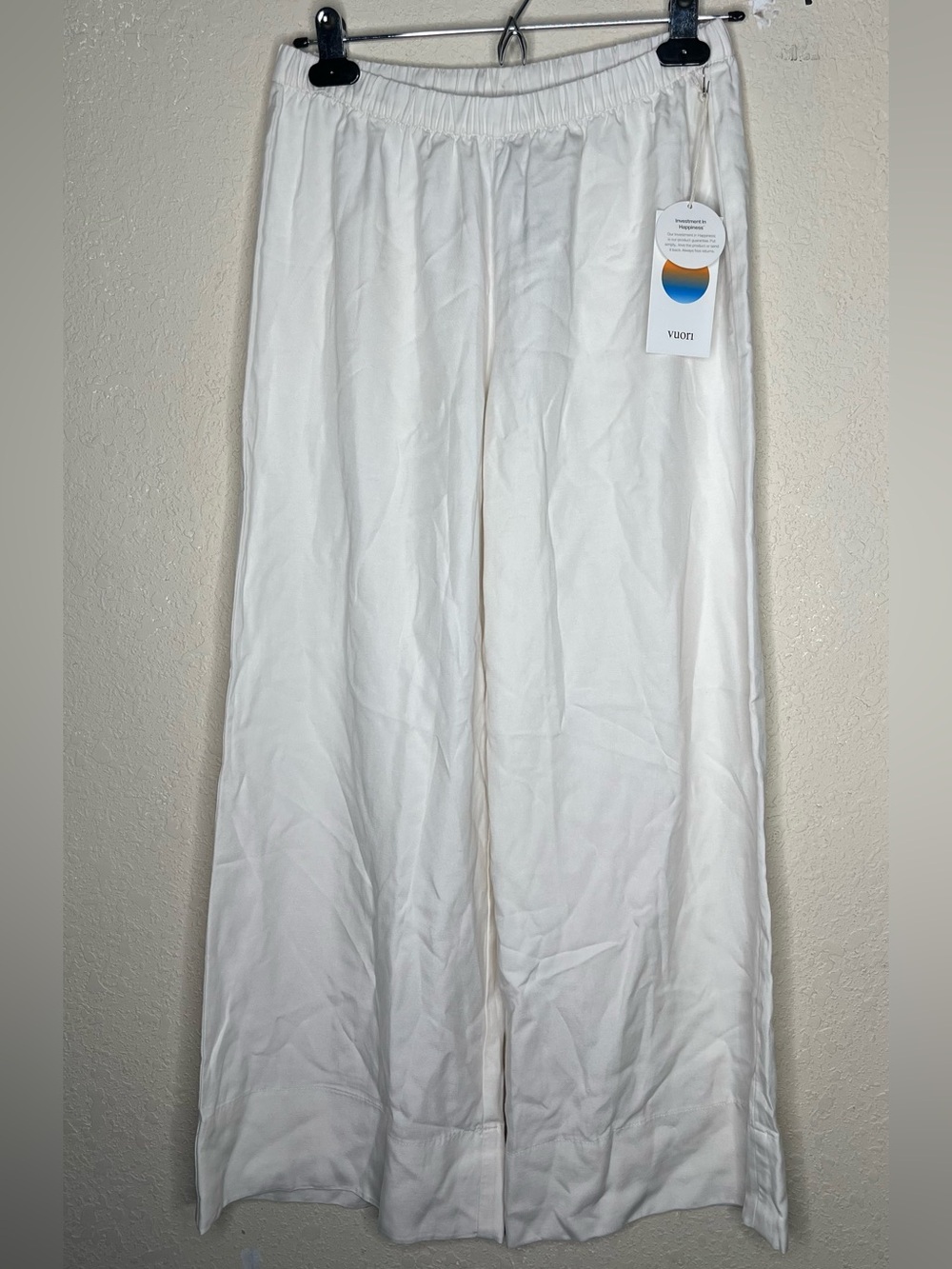 NEW Vuori Trestles Twill Crop Wideleg Pant in Natural - Picture 6 of 8